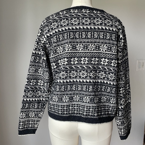 Vintage Wool Blend Button Down Cardigan snowflake Small Gap - Picture 8 of 13